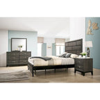 Ensemble de chambre à coucher contemporain 5 pièces Roundhill Furniture Stout Panel