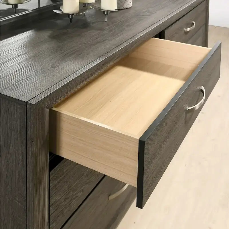 Ensemble de chambre à coucher contemporain 5 pièces Roundhill Furniture Stout Panel