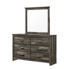 Ensemble de chambre à coucher Edyth 3 pièces marron avec plateforme