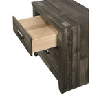 Ensemble de chambre à coucher Edyth 3 pièces marron avec plateforme