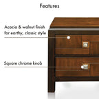 Ensemble de chambre à coucher Jupa Transitional en bois de noyer, composé de 2 panneaux, par Furniture of America