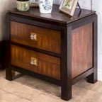Ensemble de chambre à coucher Jupa Transitional en bois de noyer, composé de 2 panneaux, par Furniture of America