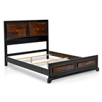 Ensemble de chambre à coucher Jupa Transitional en bois de noyer, composé de 2 panneaux, par Furniture of America