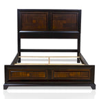 Ensemble de chambre à coucher Jupa Transitional en bois de noyer, composé de 2 panneaux, par Furniture of America