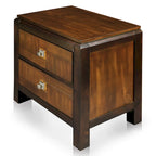Ensemble de chambre à coucher Jupa Transitional en bois de noyer, composé de 2 panneaux, par Furniture of America