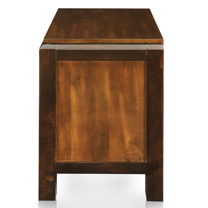Ensemble de chambre à coucher Jupa Transitional en bois de noyer, composé de 2 panneaux, par Furniture of America