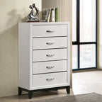 Ensemble de chambre à coucher de luxe 6 pièces Roundhill Furniture Stout White Panel