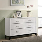 Ensemble de chambre à coucher de luxe 6 pièces Roundhill Furniture Stout White Panel
