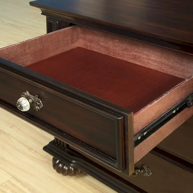 Ensemble de chambre à coucher traditionnel Vame en bois de noyer, 2 pièces, par Furniture of America