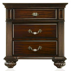 Ensemble de chambre à coucher traditionnel Vame en bois de noyer, 2 pièces, par Furniture of America