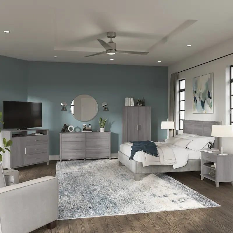 Ensemble de chambre à coucher Somerset 6 pièces pour lit double/queen de Bush Furniture