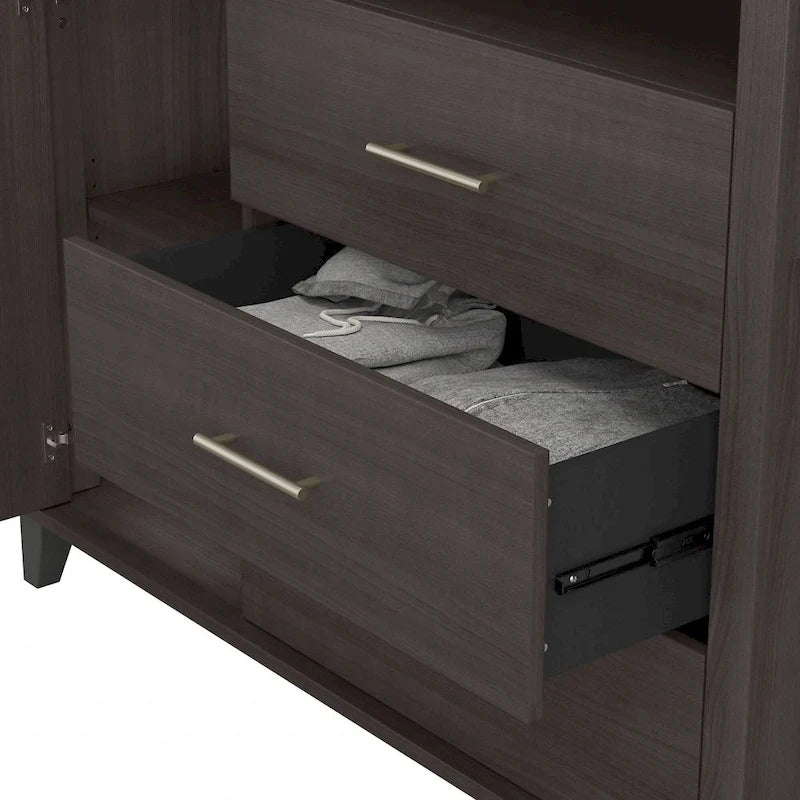 Ensemble de chambre à coucher Somerset 6 pièces pour lit double/queen de Bush Furniture