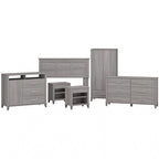 Ensemble de chambre à coucher Somerset 6 pièces pour lit double/queen de Bush Furniture