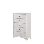 Ensemble de chambre à coucher Kym 4 pièces Frost LED en similicuir capitonné