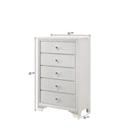 Ensemble de chambre à coucher Kym 4 pièces Frost LED en similicuir capitonné