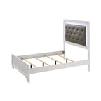 Ensemble de chambre à coucher Kym 4 pièces Frost LED en similicuir capitonné