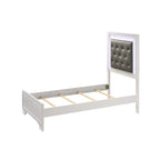 Ensemble de chambre à coucher Kym 4 pièces Frost LED en similicuir capitonné
