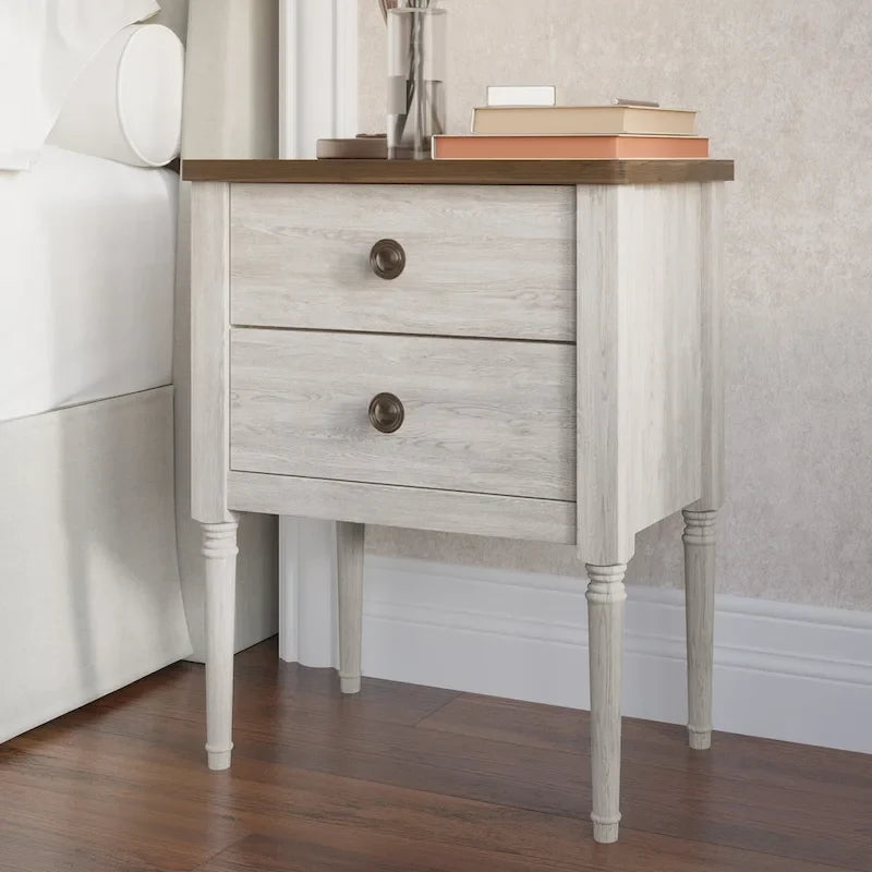 Ensemble de 3 tables de chevet CraftPorch, lit capitonné classique