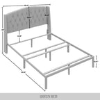 Ensemble de 3 tables de chevet CraftPorch, lit capitonné classique