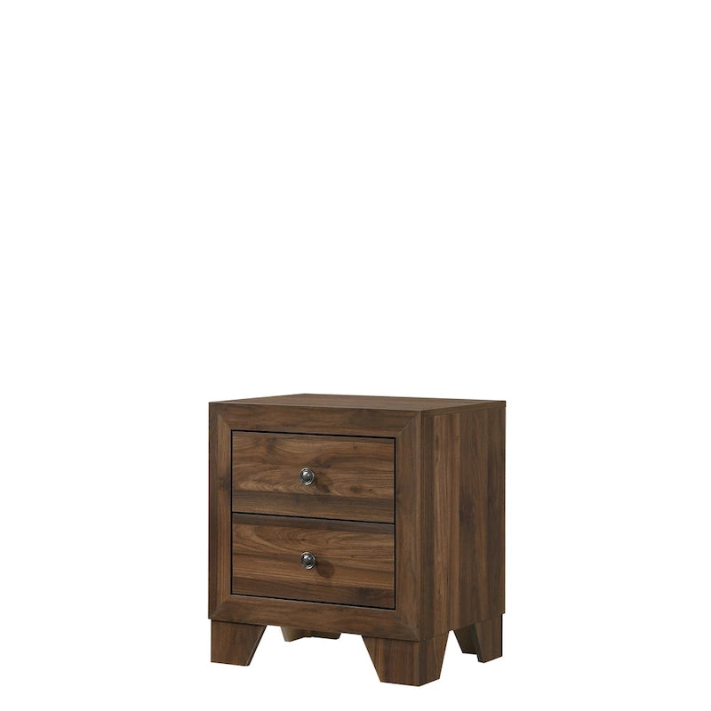 Ensemble de chambre à coucher Linette 5 pièces à panneaux brun cerisier