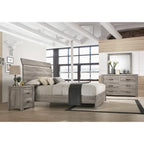 Ensemble de chambre à coucher contemporain 5 pièces Roundhill Furniture Floren en bois gris vieilli