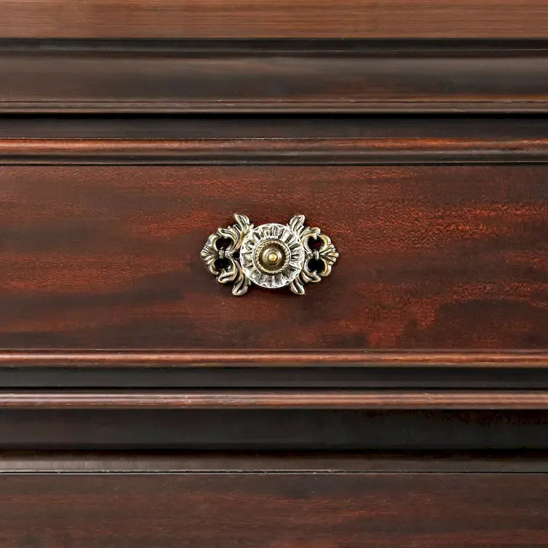 Ensemble de chambre à coucher traditionnel Vame en bois massif noyer, 3 pièces, par Furniture of America