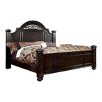Ensemble de chambre à coucher traditionnel Vame en bois massif noyer, 3 pièces, par Furniture of America