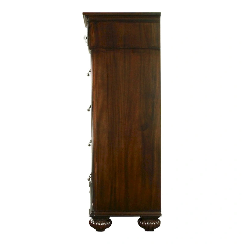 Ensemble de chambre à coucher traditionnel Vame en bois massif noyer, 3 pièces, par Furniture of America