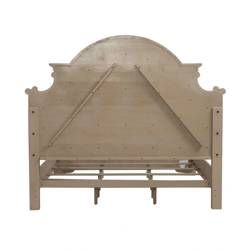 Ensemble lit, commode, miroir et table de chevet rembourrés Magnolia Manor