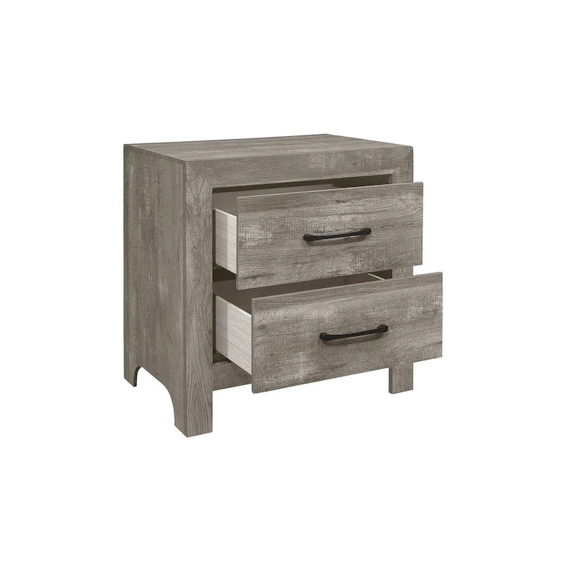 Ensemble de chambre à coucher moderne Tabina 3 pièces gris