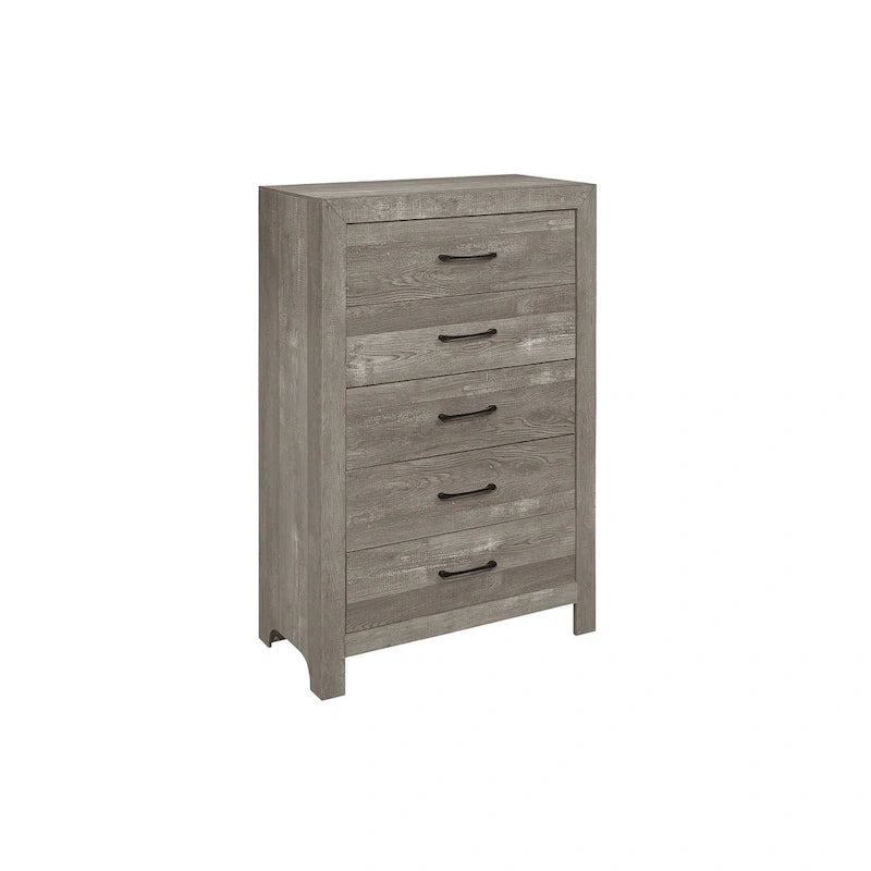 Ensemble de chambre à coucher moderne Tabina 3 pièces gris