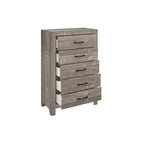 Ensemble de chambre à coucher moderne Tabina 3 pièces gris