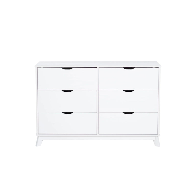 Ensemble de chambre à coucher 3 pièces en bois de pin Purcell avec commode à 6 tiroirs et tables de chevet à 3 tiroirs (ensemble de 2)