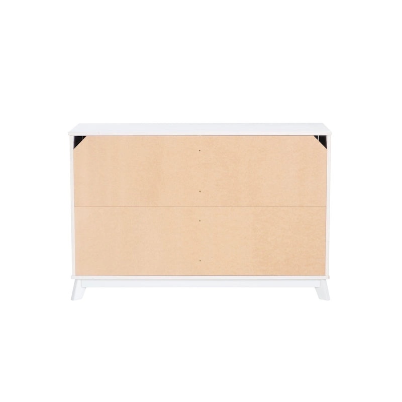 Ensemble de chambre à coucher 3 pièces en bois de pin Purcell avec commode à 6 tiroirs et tables de chevet à 3 tiroirs (ensemble de 2)