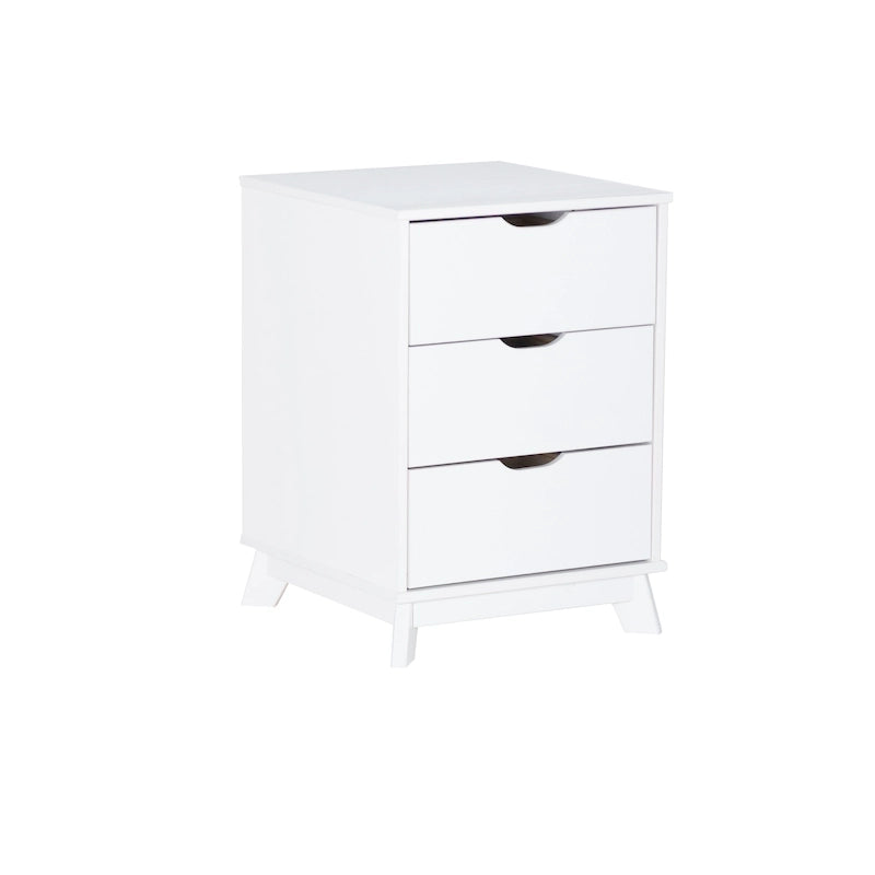 Ensemble de chambre à coucher 3 pièces en bois de pin Purcell avec commode à 6 tiroirs et tables de chevet à 3 tiroirs (ensemble de 2)
