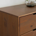 Ensemble de chambre à coucher 3 pièces en bois de pin Purcell avec commode à 6 tiroirs et tables de chevet à 3 tiroirs (ensemble de 2)