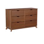 Ensemble de chambre à coucher 3 pièces en bois de pin Purcell avec commode à 6 tiroirs et tables de chevet à 3 tiroirs (ensemble de 2)