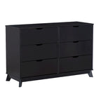 Ensemble de chambre à coucher 3 pièces en bois de pin Purcell avec commode à 6 tiroirs et tables de chevet à 3 tiroirs (ensemble de 2)