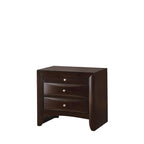 Ensemble de chambre à coucher Priscella 6 pièces avec plateforme de rangement en cerisier foncé