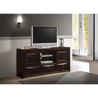 Ensemble de chambre à coucher Priscella 6 pièces avec plateforme de rangement en cerisier foncé
