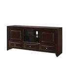 Ensemble de chambre à coucher Priscella 6 pièces avec plateforme de rangement en cerisier foncé