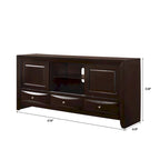 Ensemble de chambre à coucher Priscella 6 pièces avec plateforme de rangement en cerisier foncé