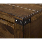 Ensemble de chambre à coucher Joell 6 pièces à panneaux rustiques marron