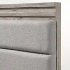 Lit escamotable Alvear de Roundhill Furniture avec éclairage LED blanc, commode, miroir et 2 tables de chevet, gris vieilli