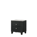 Ensemble de chambre à coucher Gaylene 5 pièces avec panneau de bibliothèque LED noir