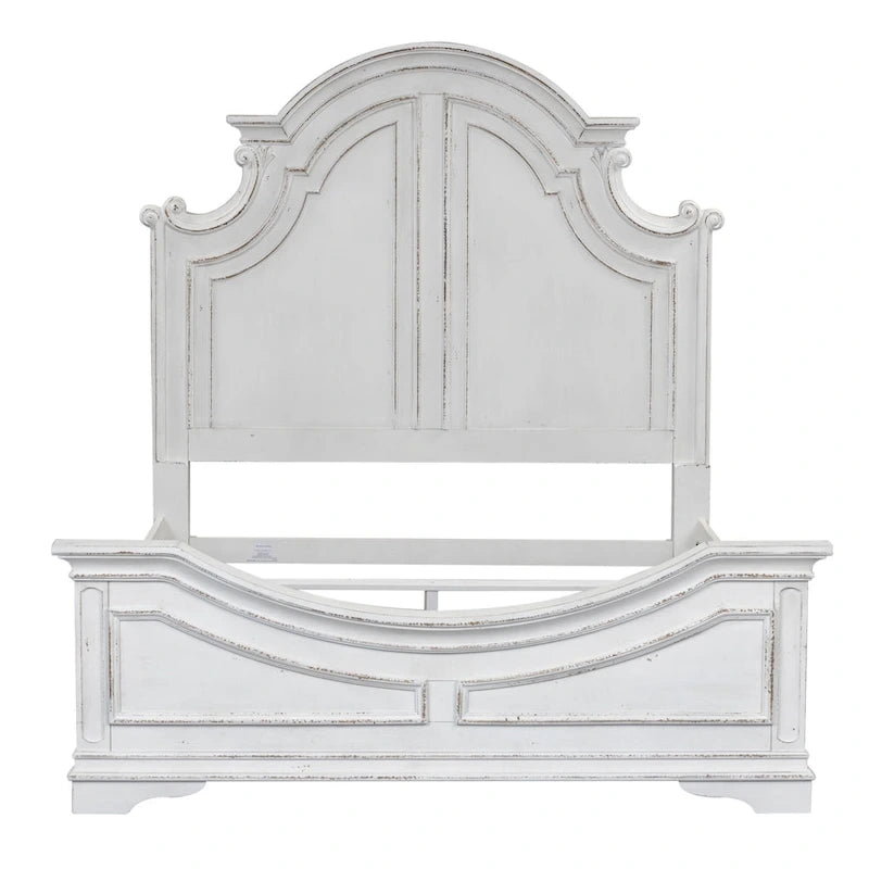 Ensemble lit à panneaux, commode, miroir et table de chevet Magnolia Manor