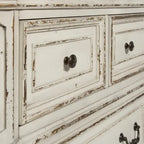Ensemble lit à panneaux, commode, miroir et table de chevet Magnolia Manor