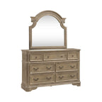Ensemble lit à panneaux, commode, miroir et table de chevet Magnolia Manor
