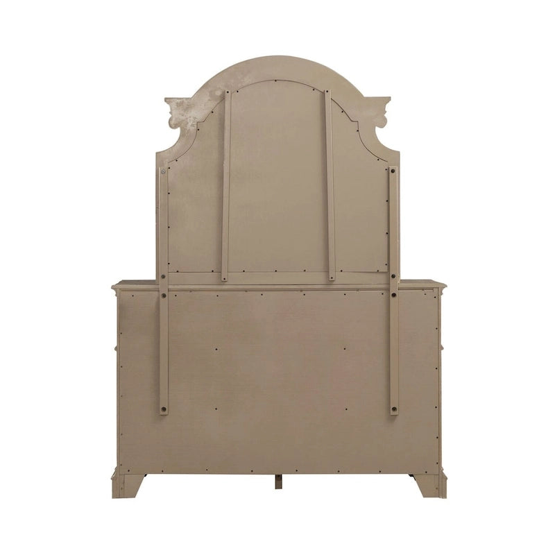 Ensemble lit à panneaux, commode, miroir et table de chevet Magnolia Manor