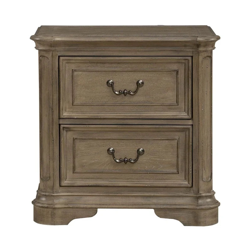 Ensemble lit à panneaux, commode, miroir et table de chevet Magnolia Manor